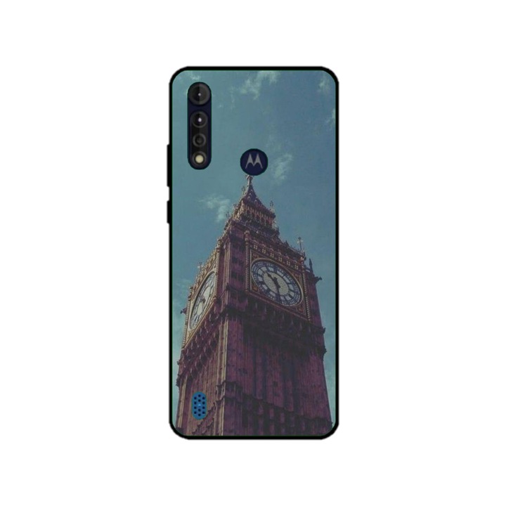 Персонализиран калъф за плуване за Motorola Moto G8 Power Lite, модел Big Ben #1, многоцветен, S1D1M0013