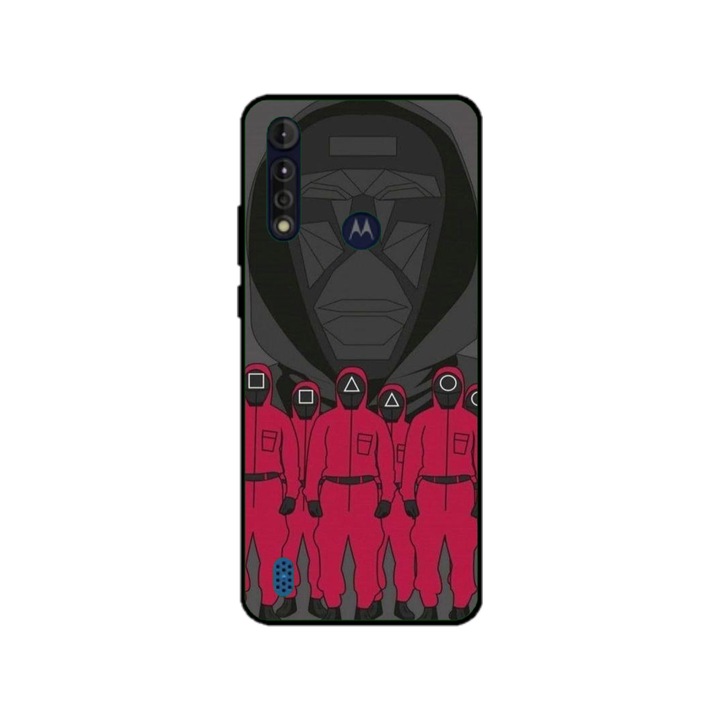 Персонализиран калъф за плуване и силиконово фолио за Motorola Moto G8 Power Lite, модел Squid Game #15, многоцветен, S1D1M0187