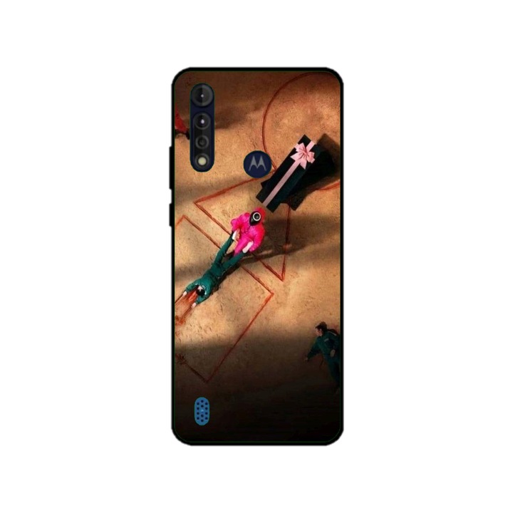 Персонализиран калъф за плуване и силиконово фолио за Motorola Moto G8 Power Lite, модел Squid Game #12, многоцветен, S1D1M0184