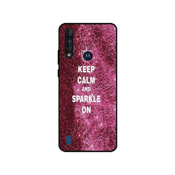 Custodia Per Motorola Moto G8 Power - Effetto Sfumato Rosa/Viola - TPU Morbido Antigraffio - 3