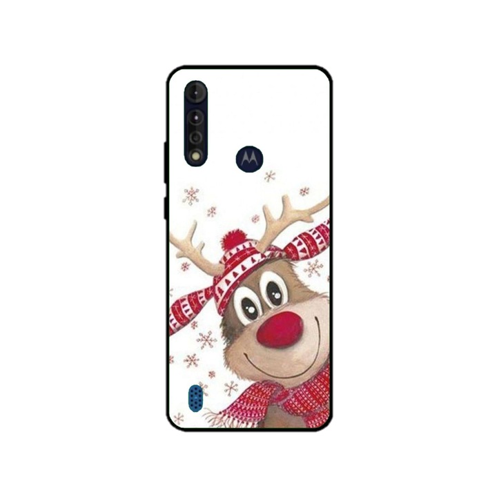 Husa personalizata HQPrint pentru Motorola Moto G8 Power Lite, model Reindeer #3, multicolor, S1D1M0053
