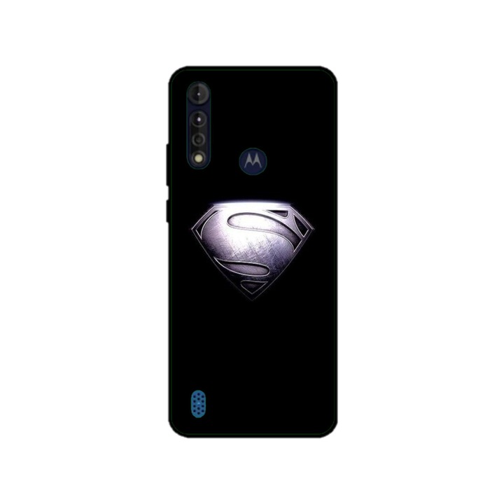 Персонализиран калъф за плуване и силиконово фолио за Motorola Moto G8 Power Lite, Superman модел №1, многоцветен, S1D1M0195