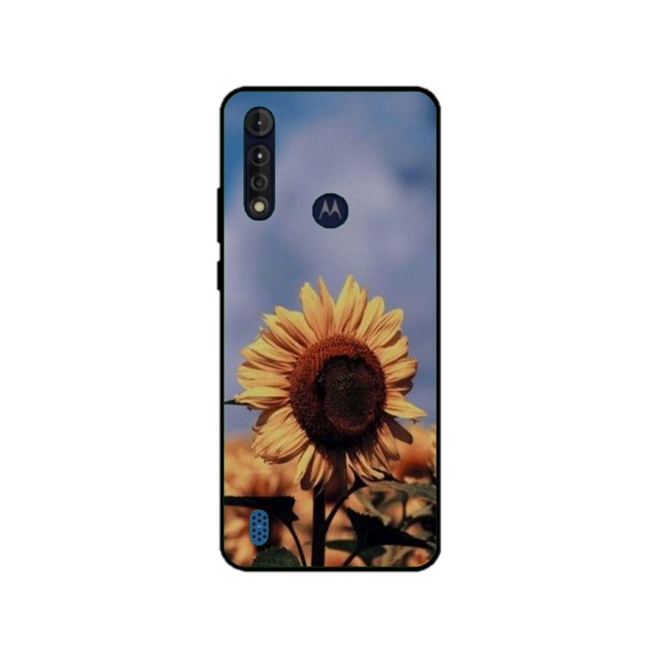 Husa personalizata HQPrint pentru Motorola Moto G8 Power Lite, model Sunflower #1, multicolor, S1D1M0193