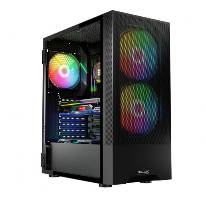 Carcasa PC, Logic, Midi Tower, USB 3.0, Negru