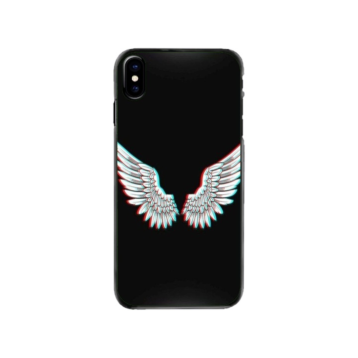 Husa personalizata HQPrint si Folie de Silicon pentru Apple iPhone XS, model Angel, multicolor, S1D1M0219