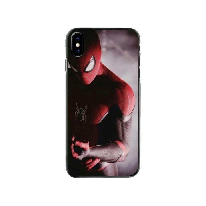 Персонализиран калъф за плуване и силиконово фолио за Apple iPhone XS Max, модел Spiderman #6, многоцветен, S1D1M0172