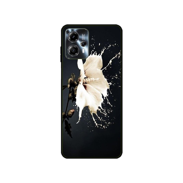 Husa personalizata HQPrint si Folie de Silicon pentru Motorola Moto G23, model Jasmine, multicolor, S1D1M0389