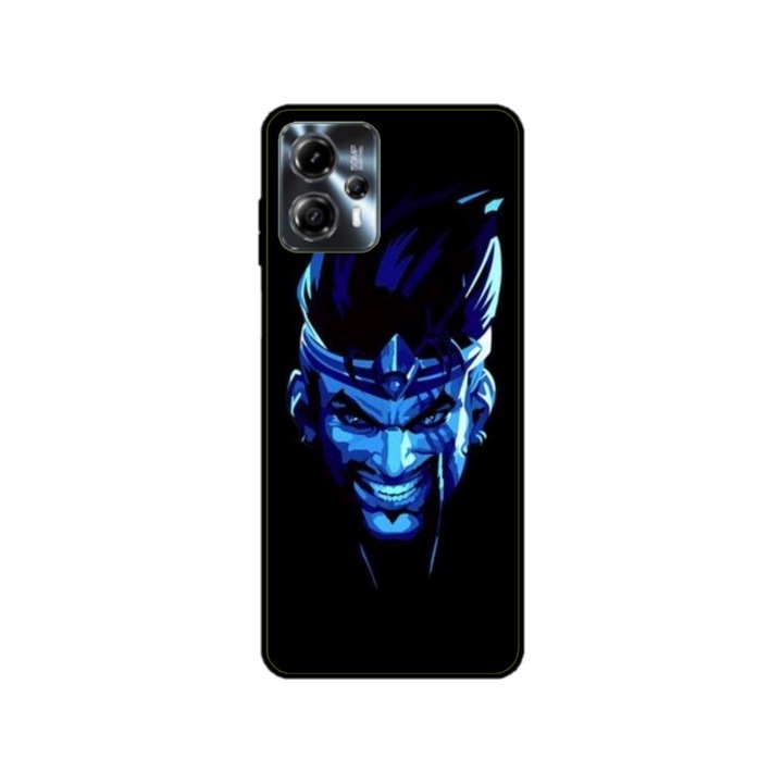 Husa personalizata HQPrint si Folie de Silicon pentru Motorola Moto G23, model Blue King, multicolor, S1D1M0305