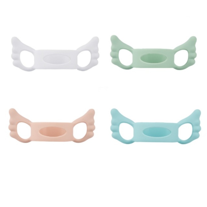 4 db cumisüveg fogantyús készlet, BOMSTOM, Szilikon, Multicolor