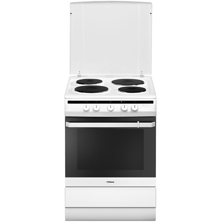 Aragaz Hansa FCEW63010, 4 zone de gatit, Electric, Grill, Clasa A, 60 cm, Alb