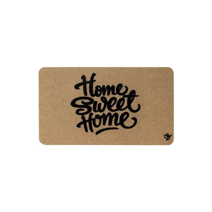 Lábtörlő, Olivo, Zeus - Home Sweet Home, 100% poliészter, 40 x 70 cm, bézs