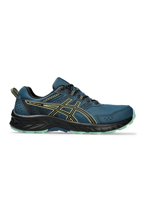 Asics, Pantofi cu garnituri contrastante Gel-Venture 9 pentru alergare, Albastru inchis/Galben