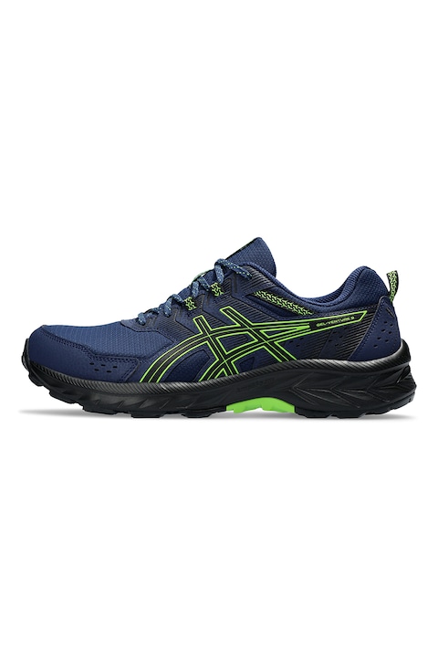Asics, Pantofi cu garnituri contrastante Gel-Venture 9 pentru alergare, Verde neon/Albastru