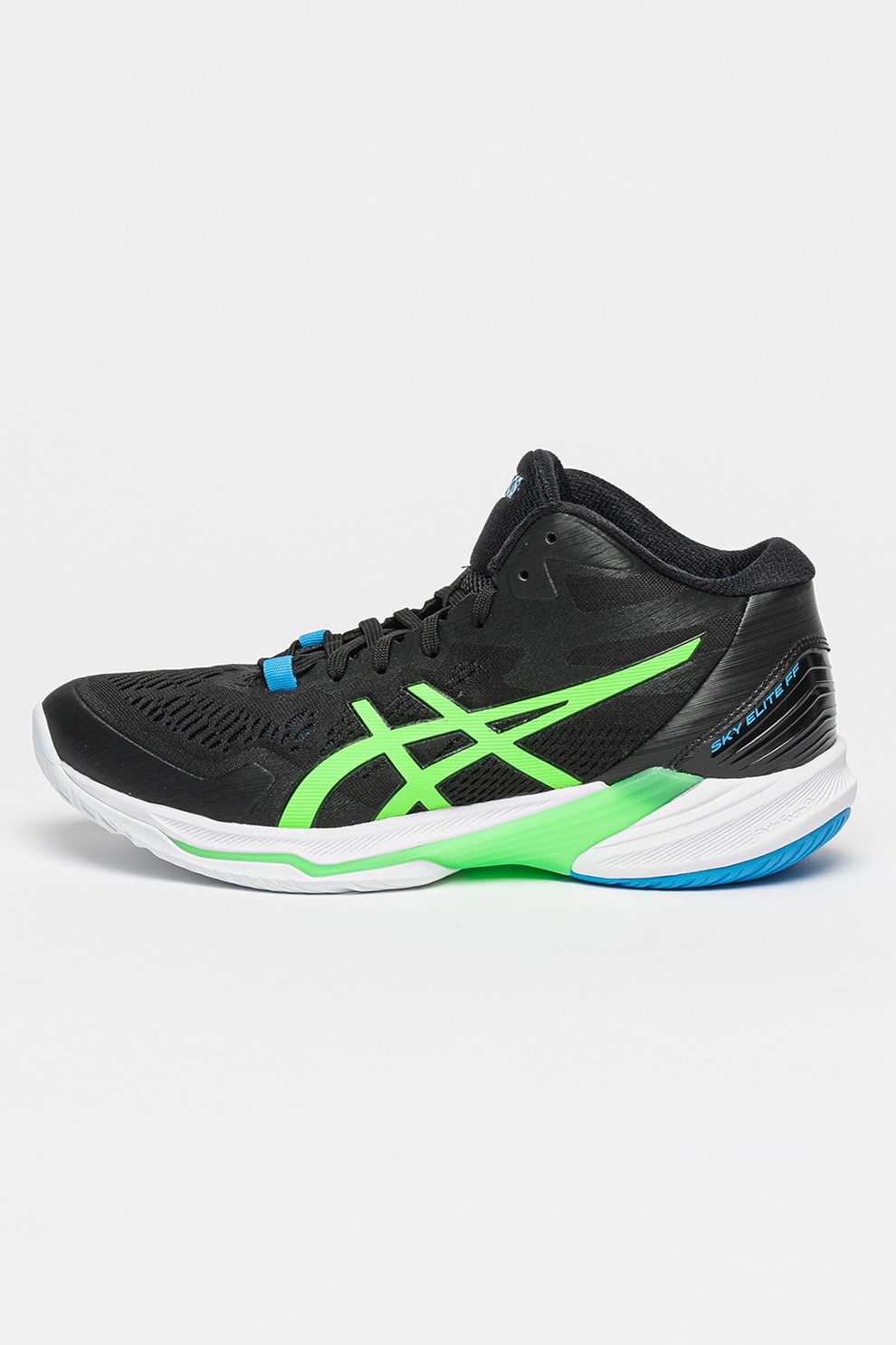 Asics, Pantofi mid-cut Sky Elite FF 2 pentru volei, Negru, Verde