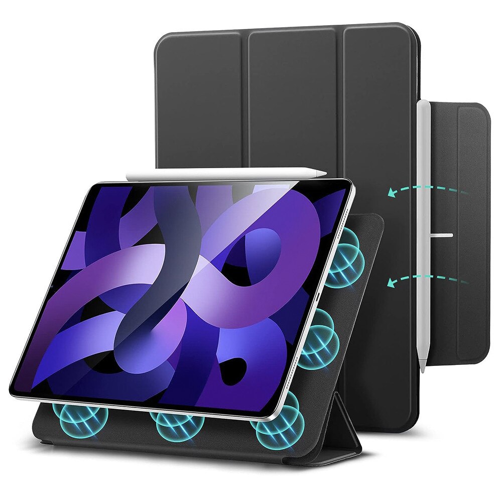 Husa compatibila cu Apple iPad Pro 11 (2018), Puternic magnetizata, FlipCover Fusion, Piele ecologica, Functie stand, Auto-wake, Protectie fata-spate, Anti-zgarieturi, Acoperire antiderapanta, Negru