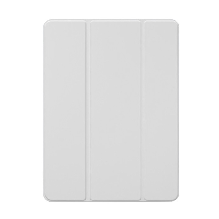 Husa compatibila cu Apple iPad Pro 11 (2021), Puternic magnetizata, FlipCover Fusion, Piele ecologica, Functie stand, Auto-wake, Protectie fata-spate, Anti-zgarieturi, Acoperire antiderapanta, Alb
