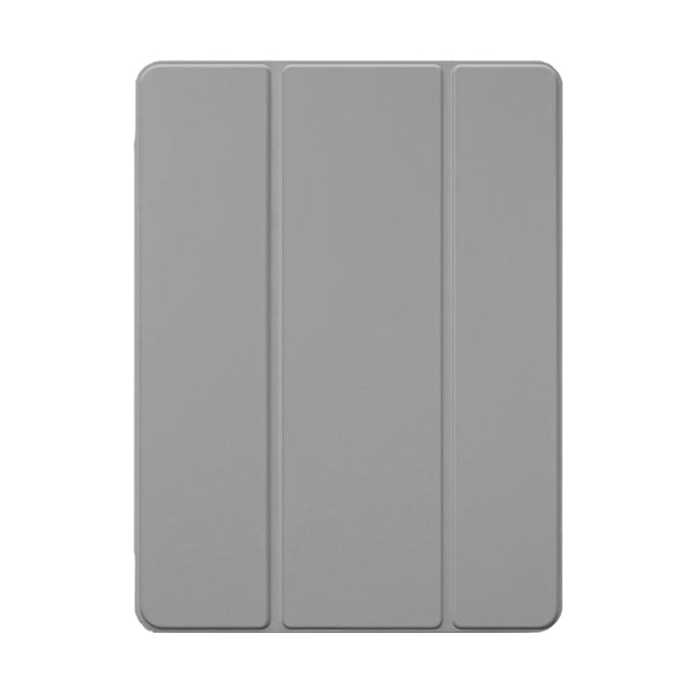 Husa compatibila cu Apple iPad Air 5 (2022), Puternic magnetizata, FlipCover Fusion, Piele ecologica, Functie stand, Auto-wake, Protectie fata-spate, Anti-zgarieturi, Acoperire antiderapanta, Gri