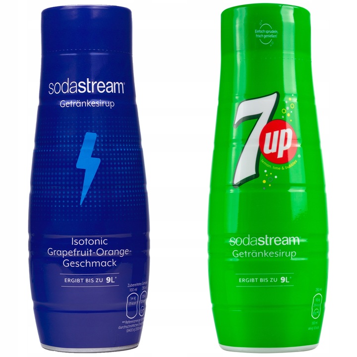Sodastream szörpök. vízkoncentrátumok Izotóniás + 7UP 440ml