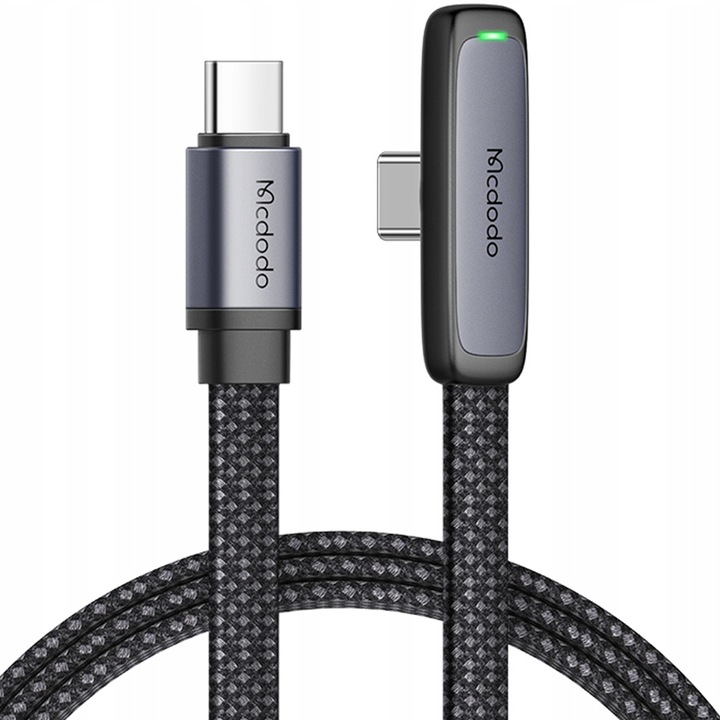 Adat-és töltőkábel, Mcdodo, gyorstöltés USB - USB-C 65W, kompatibilis az Apple CarPlay / Android auto / Samsung / iPhone / Xiaomi / Oppo, 1.8M, Fekete