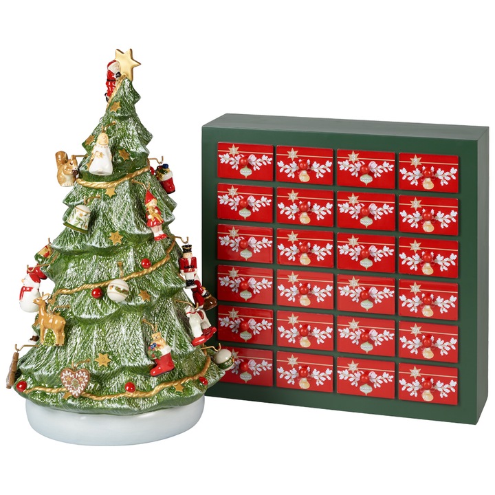 Calendar de Advent CHRISTMAS TOYS MEMORY Brad cu ornamente