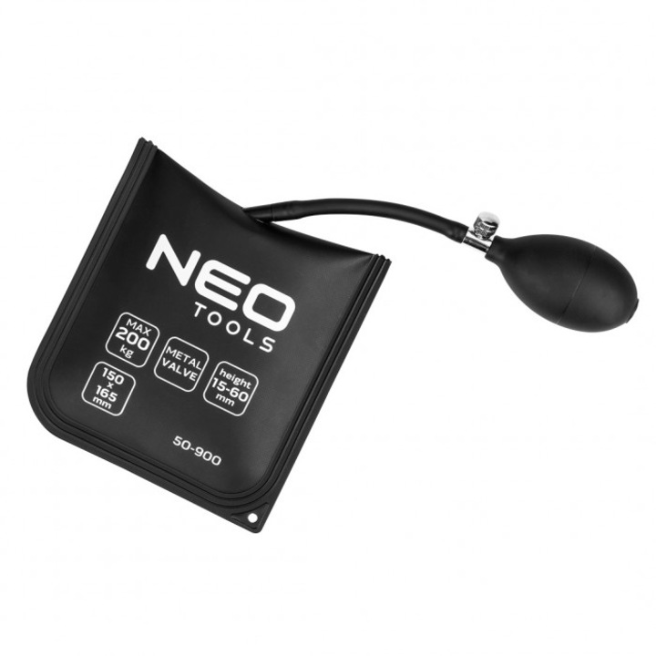 Perna de ridicare cu pompa manuala, Neo, Gonflabila, 200 kg, Negru