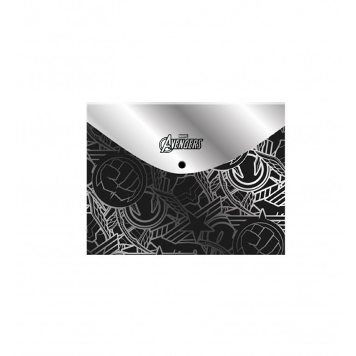 Папка за документи, Patio, Полипропилен, А4, Черен/Сив