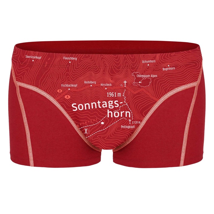 EIN SCHÖNER FLECK ERDE, Boxeri din amestec de bumbac organic, Rosu, S