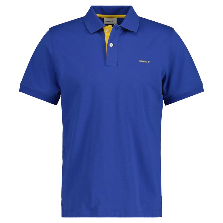 Gant, Tricou polo cu logo, Albastru royal