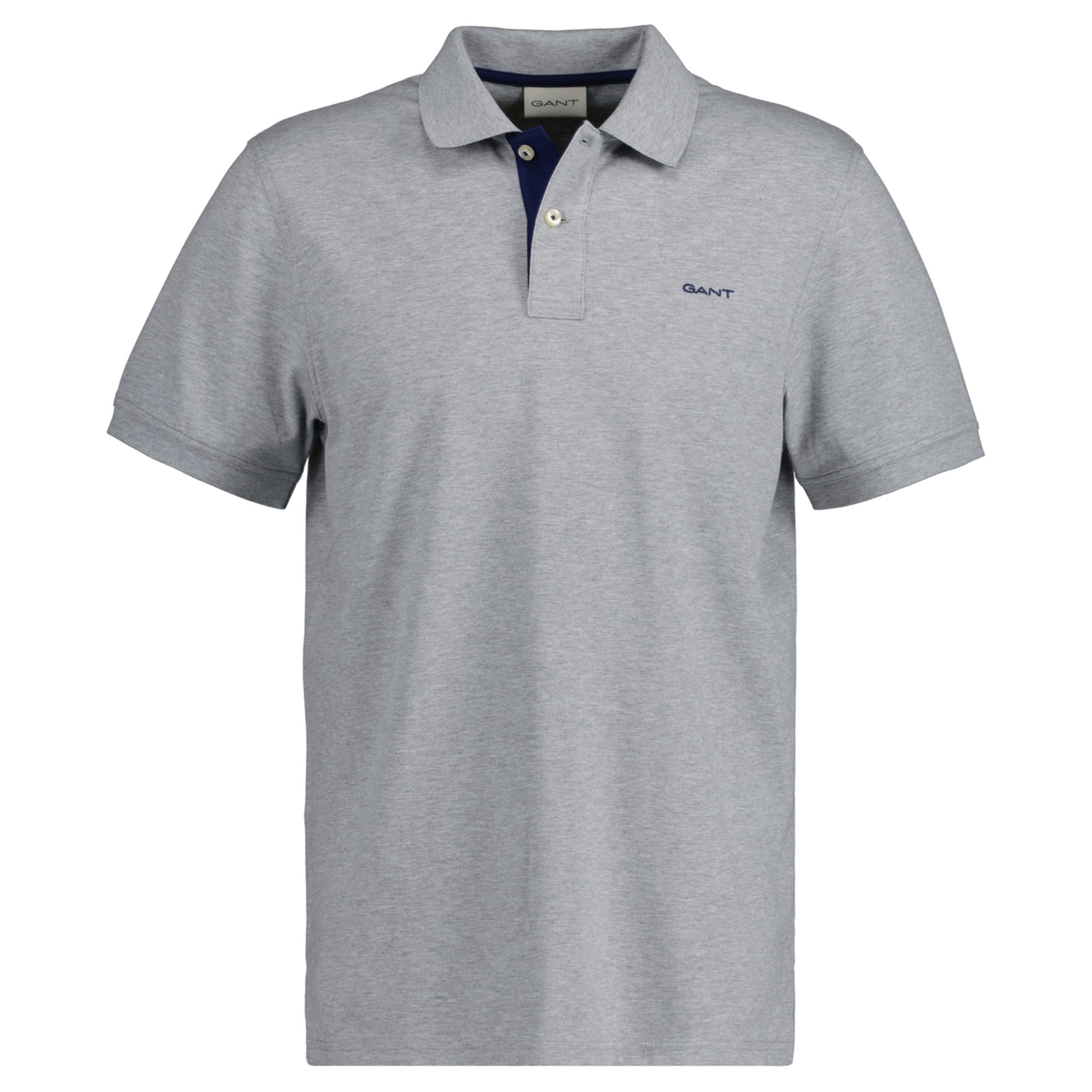 Gant, Tricou polo cu logo, Gri deschis, XL