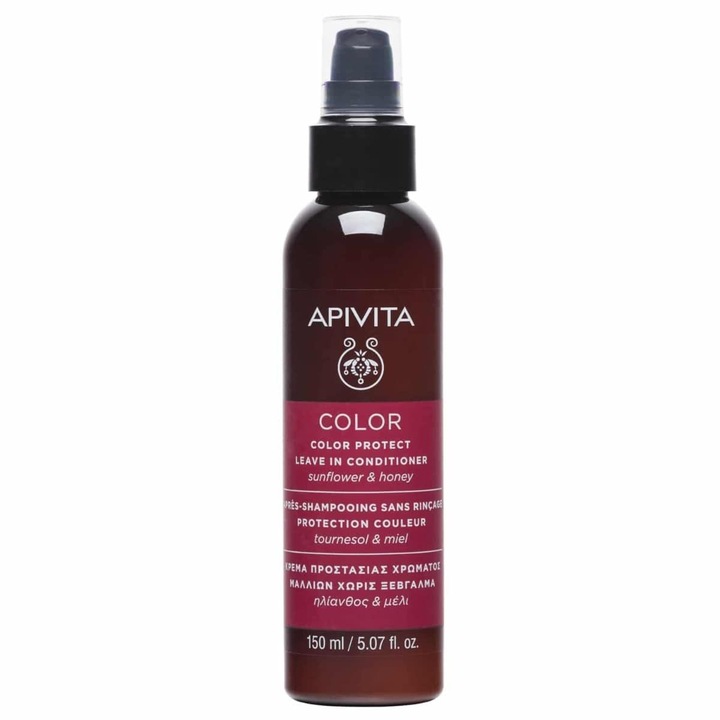 Crema pentru par vopsit, Apivita, Floarea soarelui/Ulei masline/Miere cimbru/Ulei lavanda, 150ml