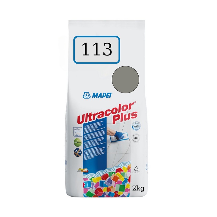 Фугираща смес за фуги UltraColor Plus 113 циментово сиво 2 кг