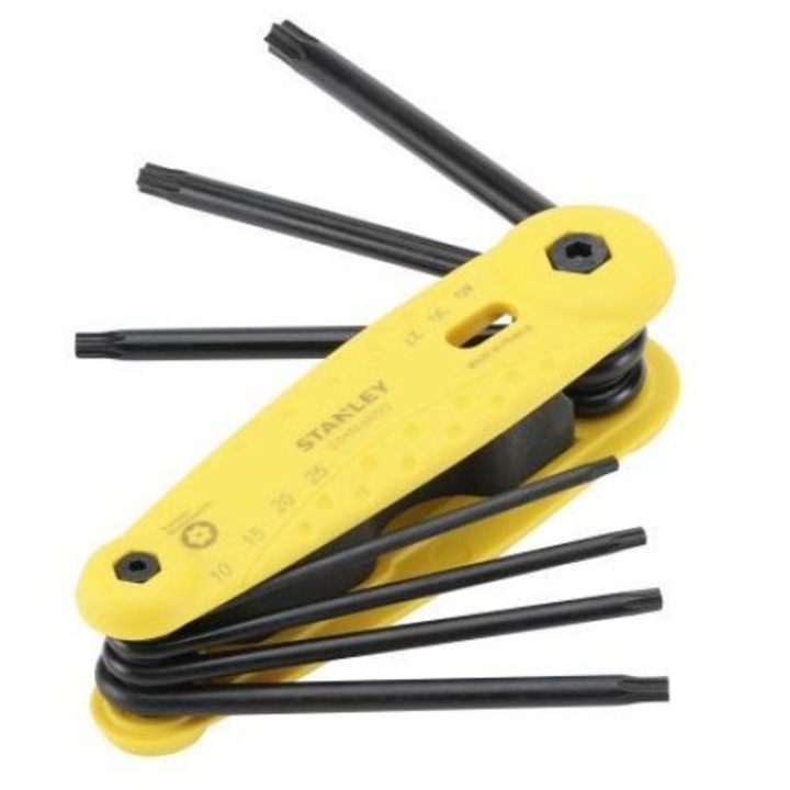Set chei torx pliabile, 7 elemente, T10-T40, Stanley STHT0-69323