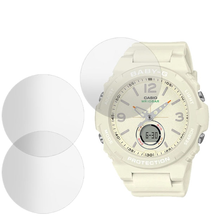 3 db SILKASE matt fólia készlet Casio BGA-260-7A-hoz, szilikon, megújuló, Teljes kijelző