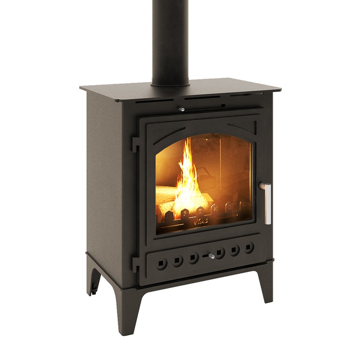 Камина, Мартина, 9(10)kW, Еко, С водна риза, Кафяв металик