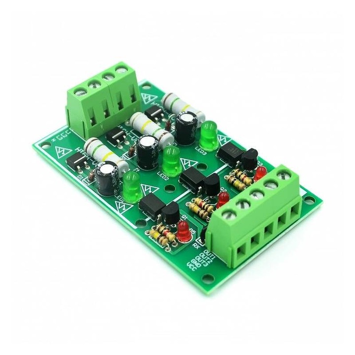 Detector de tensiune 230V AC cu optocuplor, TTL, PLC, 3 canale