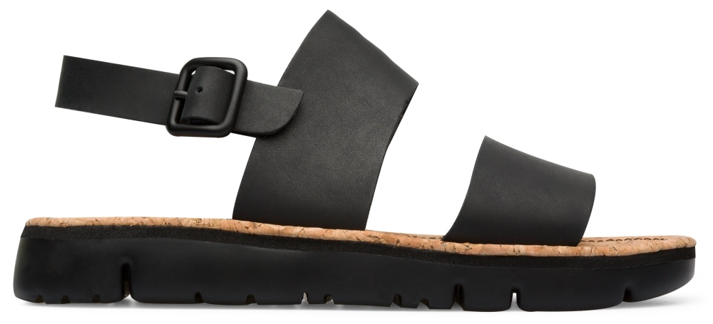 Camper Sandals slingback de piele Oruga 23743, Negru, 37
