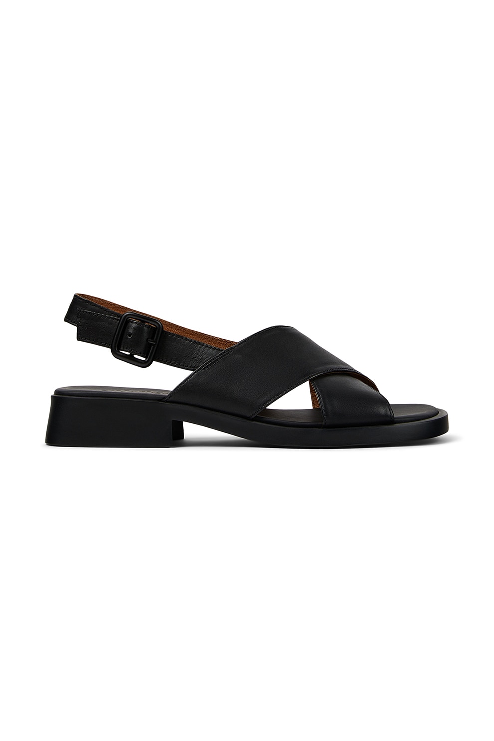 Camper, Sandale de piele cu catarama Dana, Negru, 38