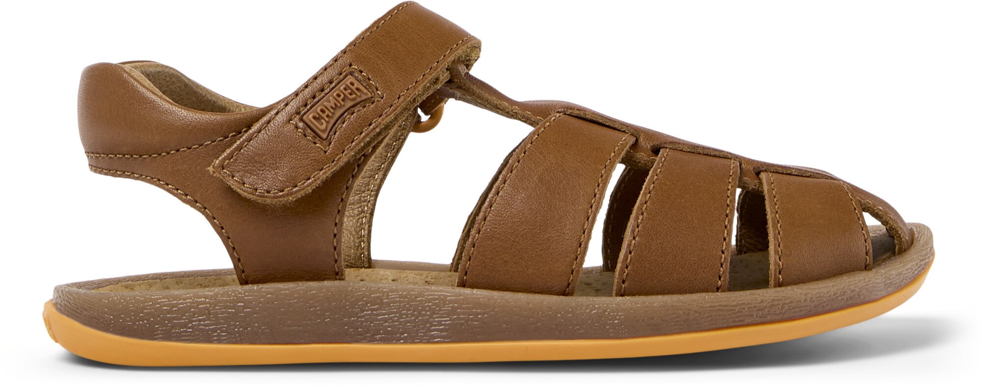 Camper, Sandale fisherman de piele Bicho, Maro, 26 EU