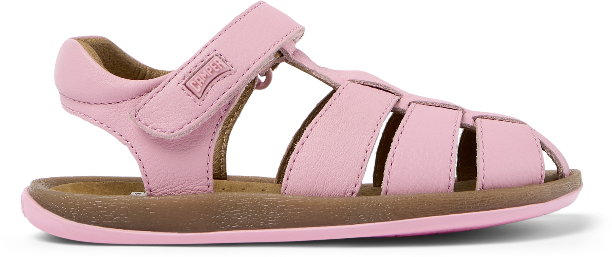 Camper, Sandale fisherman de piele Bicho, Roz, 38 EU