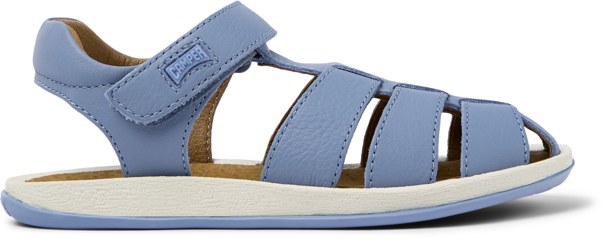 Camper, Sandale fisherman de piele Bicho, Albastru, 28 EU