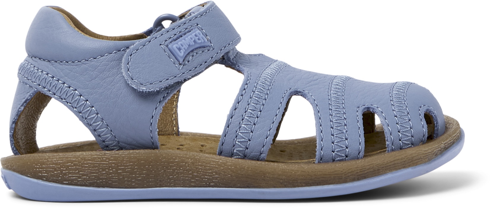 Camper, Sandale fisherman de piele Bicho, Albastru, 26 EU