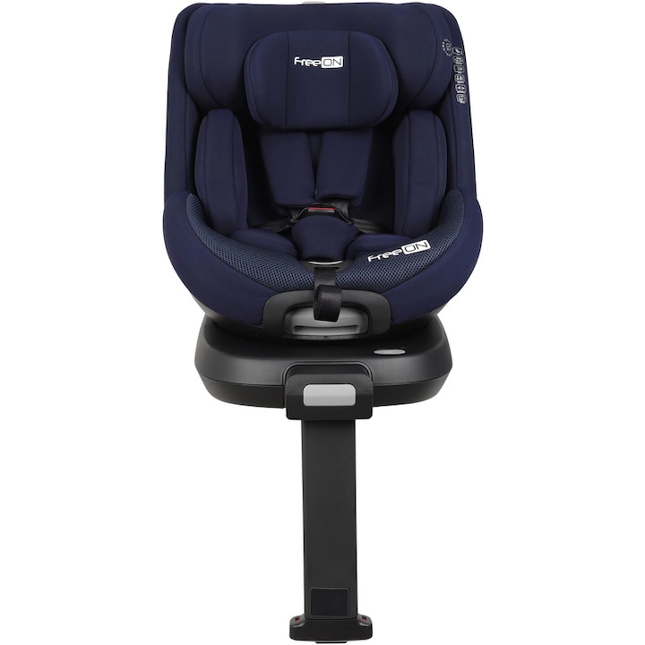 Scaun auto pentru copii, FreeON, Lotus, Nastere - 125 Cm, Rotire 360A° grade, Tehnologie Isofix I-Size, Spatar reglabil, Conform cu standardul european de securitate ECE R129, Blue