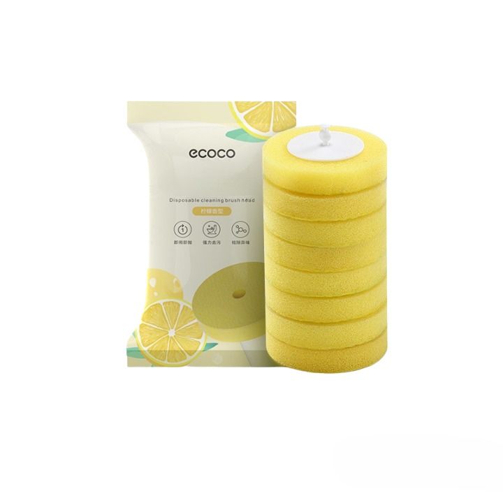 Set 8 buc rezerve pentru perie de WC de unica folosinta Galben