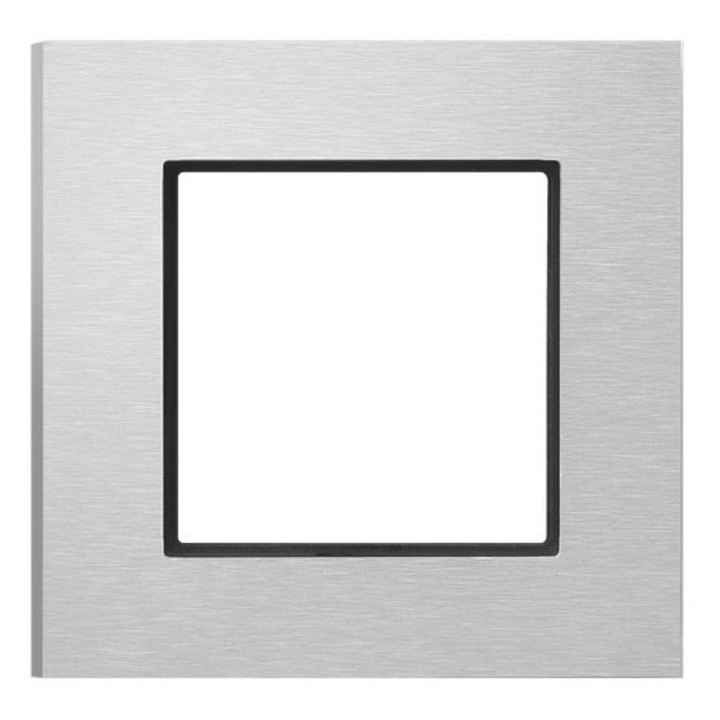 Ornament priza modulara, Ospel, Cadru R-1UAC/62/25, Argintiu