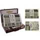 Set tacamuri in valiza, Hoffner, 72 de piese, Inox, 12 persoane, Argintiu