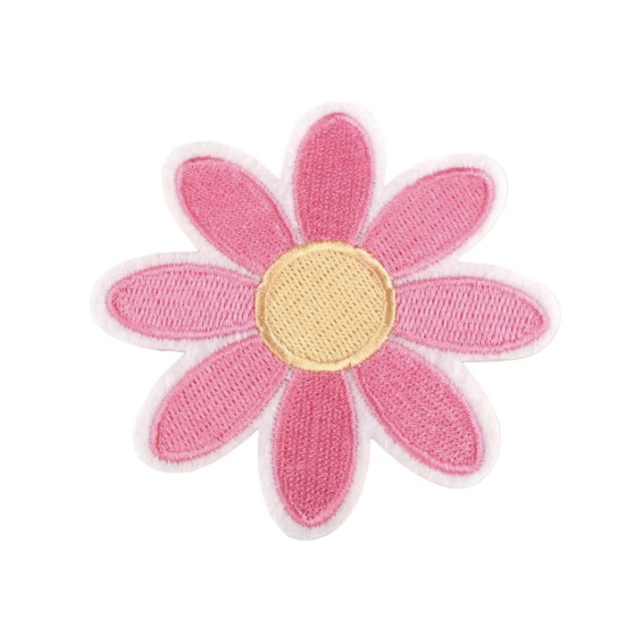 Petic termoadeziv floare Roz, 8, 3 cm, INOVATIX