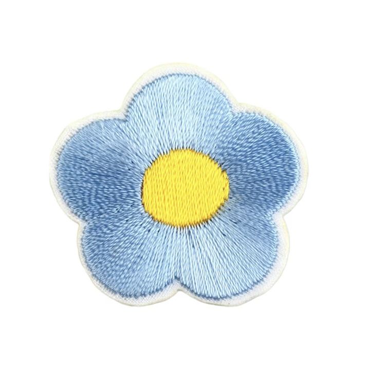 Petic termoadeziv floare Albastra, 3 cm, INOVATIX