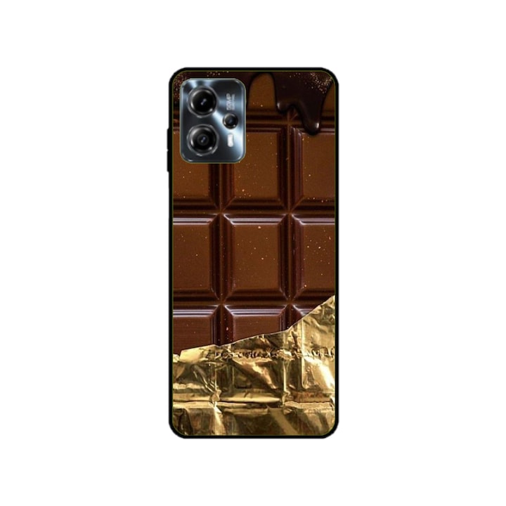 Husa personalizata HQPrint si Folie de Silicon pentru Motorola Moto G13, model Chocolate, multicolor, S1D1M0272