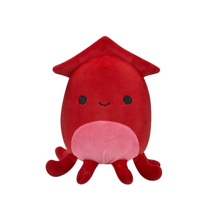 Jucarie Squishmallows, Altman, the Squid, rosu, 15 cm