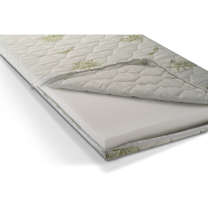 Topper saltea Aloe Vera Orthopedic, Sleepy 7 cm, 90x190cm